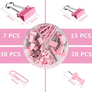 Push Pins Binder Clips Paperclips Sets for Office