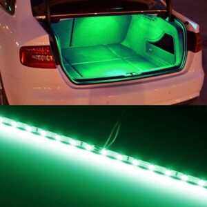 18-SMD-5050 LED Strip Light Compatible With Car Trunk Cargo Area or Interior Illumination, Emerald Green