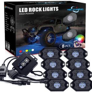 2nd-Gen RGB LED Rock Lights with Bluetooth Controller, Timing Function, Music Mode