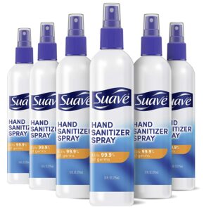 Suave Hand Sanitizer Alcohol Based Kills 99.9% of Germs 10 oz,Pack of 6