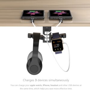 Headphone Stand with USB Charger COZOO Under Desk Headset Holder