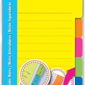 Redi-Tag Divider Sticky Notes, Tabbed Self-Stick Lined Note Pad