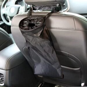 Car Vehicle Back Seat Headrest Litter Trash Garbage Bag (Black)